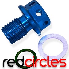 DRILLED BLUE MAGNETIC PIT BIKE SUPERMOTO DRILLED SUMP PLUG fits 50cc 110cc 125cc