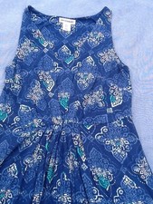 TK Maxx Maxi Dress Blue Rayon Jersey Material Artisany Size Small Stunning Blues