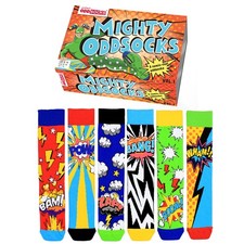 United Oddsocks Mighty Comic Oddsocks 6 Odd Socks Gift Box
