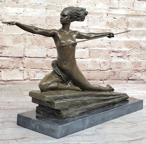 Nude amazon girl with bronze - amazon,