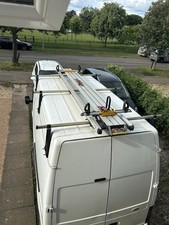 Rhino Gutter Mounted Roof Rack And Safestow 3 Ladder (Ford Transit)