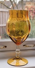 Large vintage mcm amber brandy - large,
