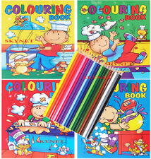4 x A4 COLOURING BOOK BOOKS