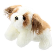 Brown & White Dog puppet Dog