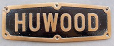 "Huwood" - Locomotive Brass Plate