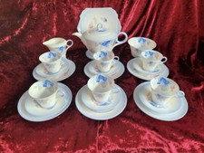 SHELLEY TEA SET BLUE PHLOX