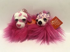 Russ Lil Peepers Plush Bag Clips x2 Brooke & Posha - Fluffy Cat & Dog BNWT