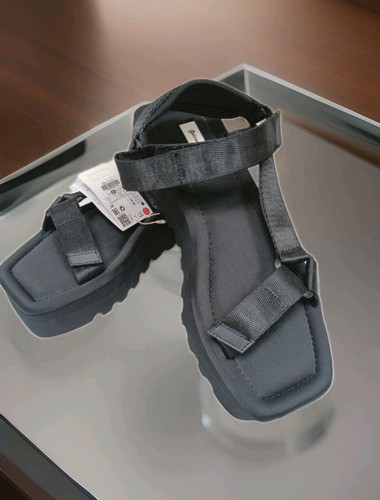Black size sandals - black,
