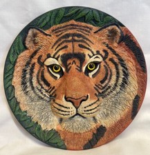 Franklin Mint Fine Porcelain Ltd Edition Eye Of The Tiger 3D Display Plate ✅1153
