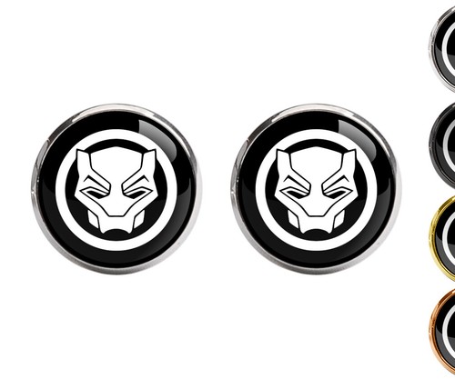 Black panther cufflink - black,