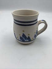 Vintage Rowe Pottery Works Mug 1996 Salt Glazed Christmas Tree Design