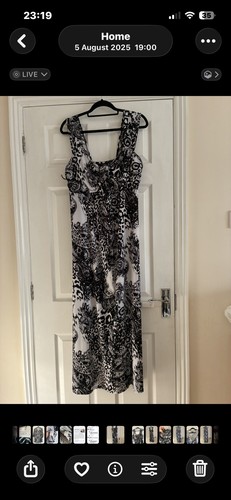 Black white patterned maxi - patterned,