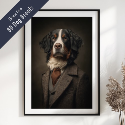 Smartly dressed dog portrait - smartly,