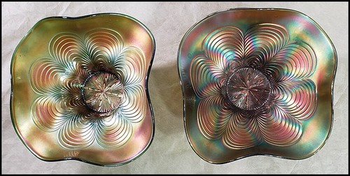 Pair vintage fenton green - vintage,