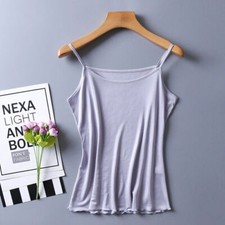 Women Mulberry Silk Camisole Top Super Breathable Pure Silk Cami Tank T Shirts