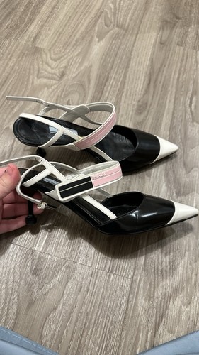 Prada kitten heel sling - heel,