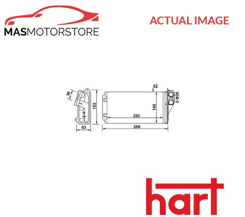 Heater radiator exchanger - radiator,