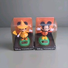 2 x DISNEY SOLAR BOBBLE-HEADS