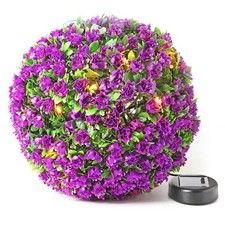 28cm Flower Solar Topiary Ball