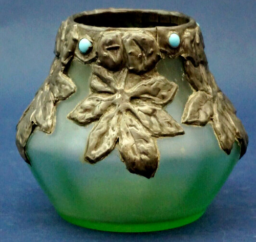 Loetz glass vase - loetz, silver