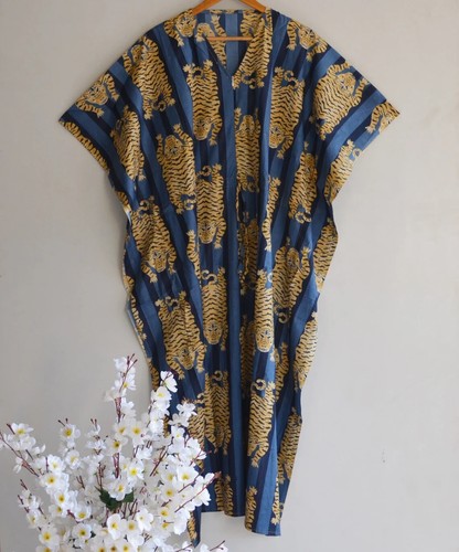 Indian blue kimono kaftans - indian,