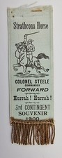 Victorian bookmark STRATHCONA HORSE 1900 Col Steele Canada Boer War RARE