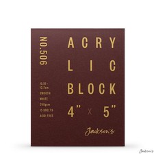 Jackson's : Acrylic Paper : Block : 290gsm : 15 Sheets  : 4x5in