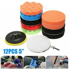 Kit Polishing Pad Finishing Accessories 12 Piece Set 5 Inch 125mm Buffer Waxing