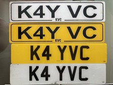 KAY VC Private Plate. Reg Number Plate K4YVC.