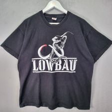 Lowbau T-Shirt Mens XL Extra Large Black Mammoth Bloody Tusk Print Keep Going