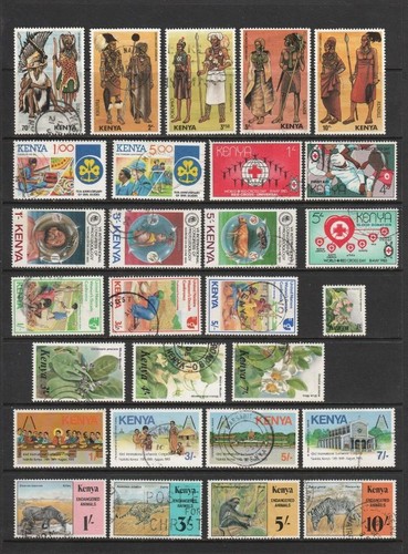 Kenya used stamps dates - used, stamps.