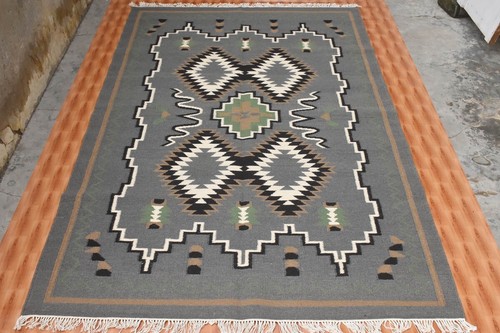 Gray wool large - gray, 5x8