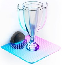 Led Floating Shelf, Acrylic Wall Mounted Decor Shelves with Lights and Remote