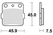 Set of 2 rear brake pads