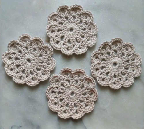 Crochet coasters handmade - coasters,