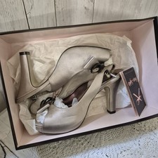 Phase Eight Size 4 Annabele Peep Toe Occasion Elegant Formal Heels Mink Shoes