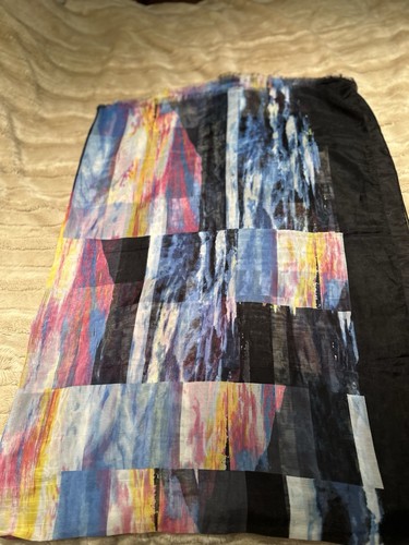 Abstract print silky - abstract, scarf
