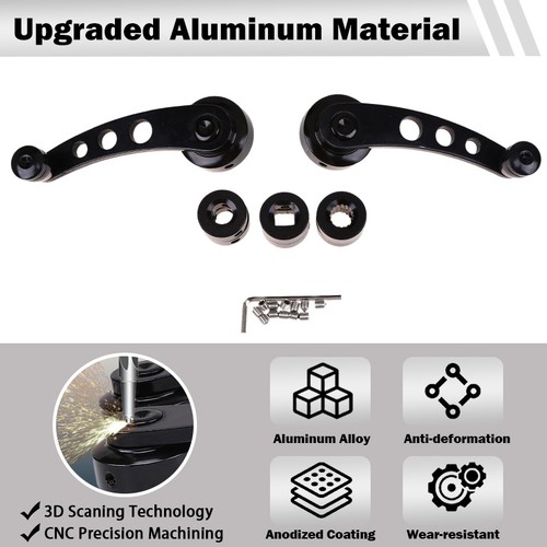 1pair black aluminum car truck - black,
