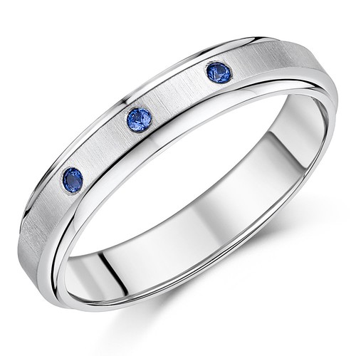 5mm titanium blue sapphire - titanium,