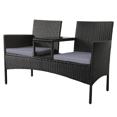 Garden rattan loveseat - rattan,
