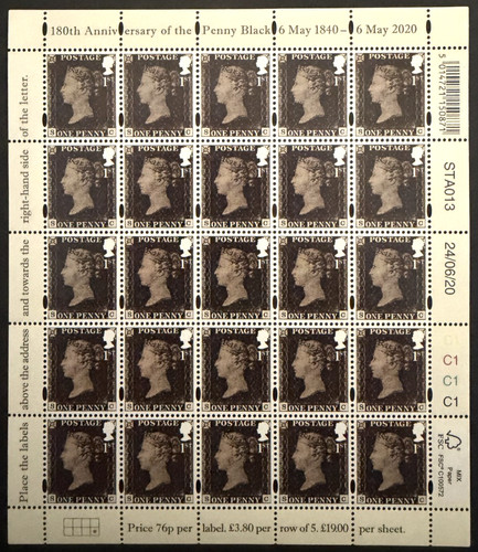 2020 penny black 180th - 2020,
