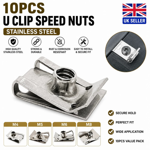 10pcs stainless steel - steel, u