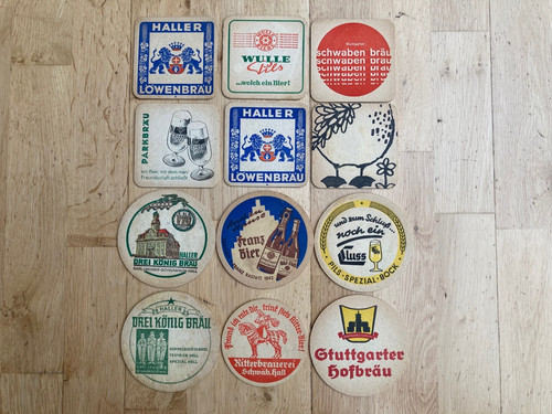 Used german beer mats - 12,
