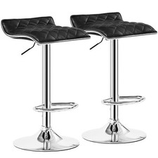 Set of 2 Leather Swivel Bar