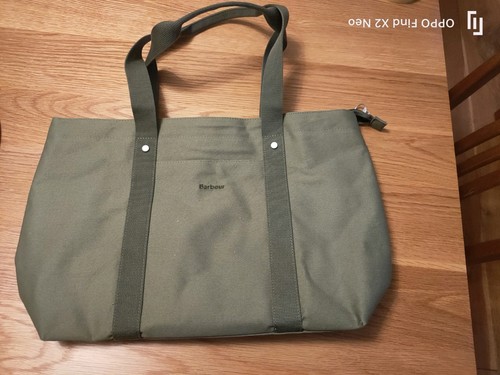 Barbour cotton tote bag olive - cotton,