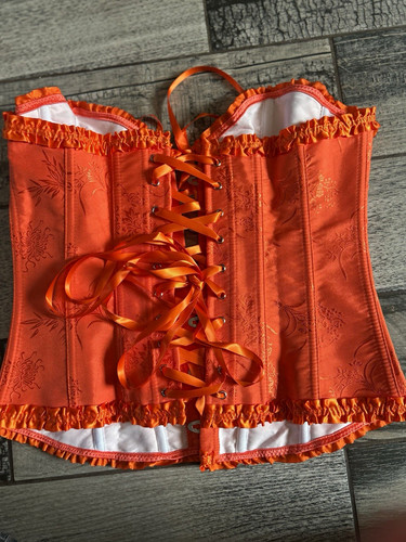Orange overbust strapless - overbust,