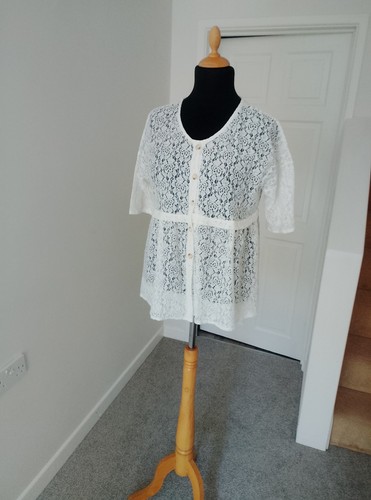 Ivory lace boho top vgc - lace,