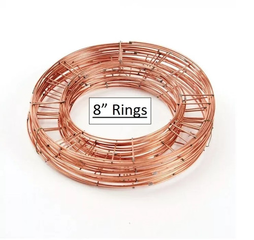 Inch flat wire wreath - 8",
