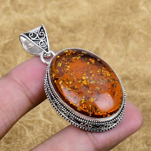 Natural yellow amber gemstone - natural,