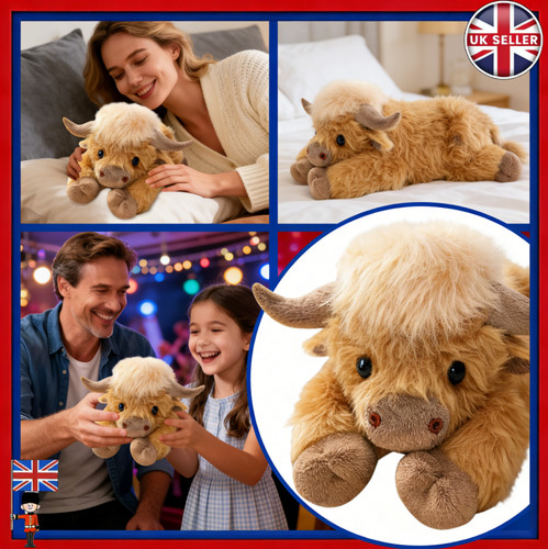 Highland cow plush pillow - plush,